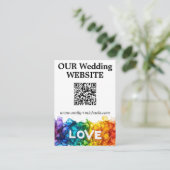 🌈 QRコード結婚のWebサイトLGBTQ絵を描 With Love エンクロージャーカード (スタンド正面)