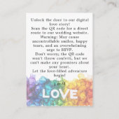 🌈 QRコード結婚のWebサイトLGBTQ絵を描 With Love エンクロージャーカード (裏面)