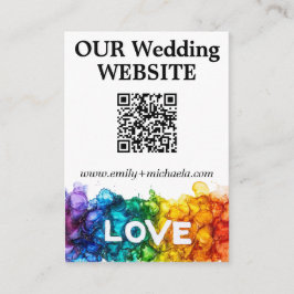 🌈 QRコード結婚のWebサイトLGBTQ絵を描 With Love エンクロージャーカード