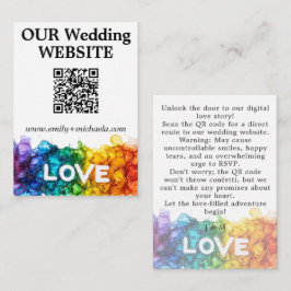 🌈 QRコード結婚のWebサイトLGBTQ絵を描 With Love エンクロージャーカード