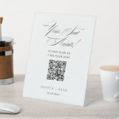 QRコード結婚を使用したデジタルの台座席表 台座サイン (インサイチュ)