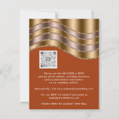 QRコード結婚ブライダルシャワーバラ赤面サンゴ (裏面)