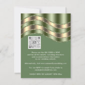 QRコード結婚ブライダルシャワーミントグリーンゴールデン (裏面)