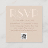 QRコード結婚付きニュートラルタイプの写真Rsvp エンクロージャーカード (正面)