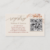 QRコード結婚付きボヘミアのレジストリ エンクロージャーカード (正面)