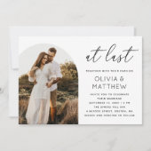 QRコード結婚付きArch写真 | 最後のスクリプト 招待状 (正面)