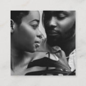 QRコード結婚付きBig Type写真Rsvp エンクロージャーカード (裏面)