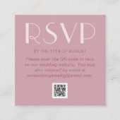 QRコード結婚付きBig Type写真Rsvp エンクロージャーカード (正面)