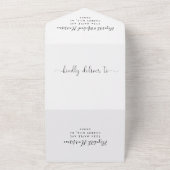 QRコード結婚披露宴の後の幸せな時間 オールインワン招待状 (外側)