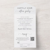 QRコード結婚披露宴の後の幸せな時間 オールインワン招待状 (内側)