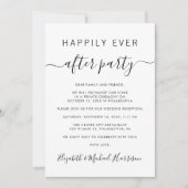 QRコード結婚披露宴の後の幸せな時間 招待状 (正面)