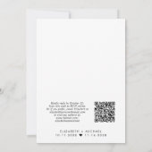 QRコード結婚披露宴の後の幸せな時間 招待状 (裏面)