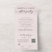 QRコード結婚披露宴ピンクの後に幸せに オールインワン招待状 (内側)