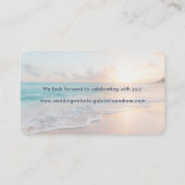 QRコード結婚RSVPビーチ先 エンクロージャーカード (裏面)