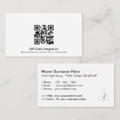 QRコード統合 名刺 (正面/裏面)