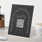 QRコード署名の結婚バー小規模企業のスキャン 台座サイン (インサイチュ)