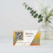 QRコード美しいサロンソーシャルメディア写真 名刺 (スタンド正面)