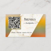 QRコード美しいサロンソーシャルメディア写真 名刺 (正面)