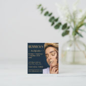 QRコード美しいサロン写真事業 スクエア名刺 (スタンド正面)