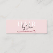 QRコード美容師モダンタイポグラフィ スキニー名刺 (正面)