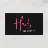 QRコード美容師モダンタイポグラフィ 名刺 (正面)