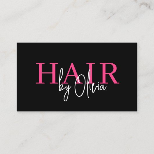 QRコード美容師モダンタイポグラフィ 名刺 (正面)