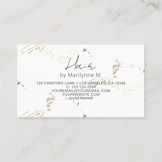 QRコード美容師抽象芸術 名刺 (裏面)