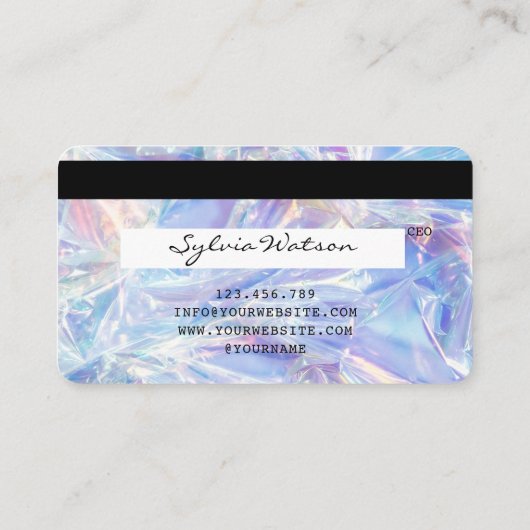 QRコード自筆型クレジッモダントカードスタイル 名刺 (裏面)