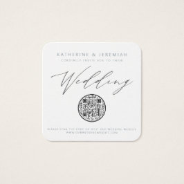 QRコード航海のビーチシーセル結婚式招待状