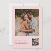 QRコード花びら&プロセッコ写真ブライダルシャワー 招待状 (裏面)