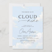 QRコード花嫁がクラウドナインブライダルシャワー 招待状 (正面)