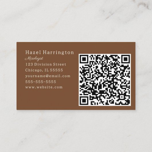 QRコード芸術的名刺の色自然付 名刺 (裏面)