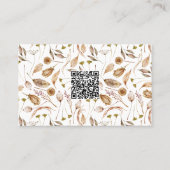 QRコード葉付きボヘミアン文字 名刺 (裏面)