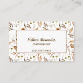 QRコード葉付きボヘミアン文字 名刺 (正面)