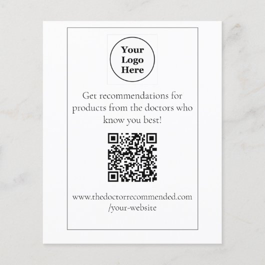 QRコード表のトップディスプレイ チラシ (正面)