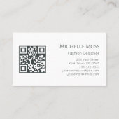 QRコード裁縫ボタンのプロフェッショナル変更 名刺 (裏面)