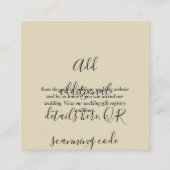 QRコード製品パッケージ保証詳細クーポン エンクロージャーカード (裏面)