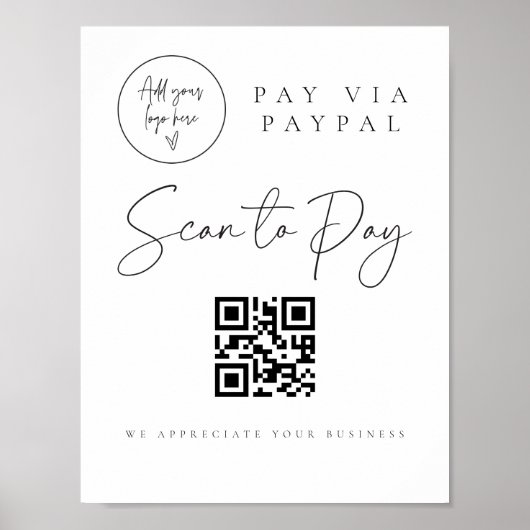 QRコード記号の結婚バーValet Business G400のスキャン ポスター (正面)