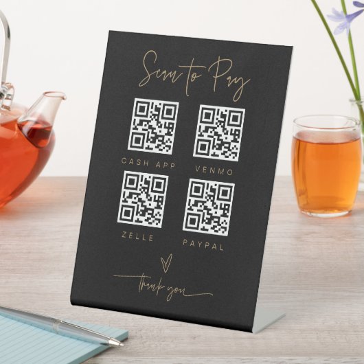 QRコード記号の結婚バーValet Business G400のスキャン 台座サイン (インサイチュ)