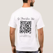 QRコード読み取り ビジネス イベント ロゴTシャツ Tシャツ (裏面)