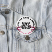 QRコード買女性のカーボーイザ花嫁Aドリンクバチェロレッテ 缶バッジ (インサイチュ)