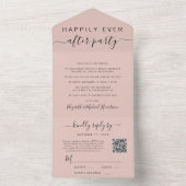 QRコード赤面結婚披露宴の後に幸せに オールインワン招待状 (内側)