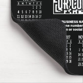 QRコード連絡先情報付きカレンダー 2027 ブラック マウスパッド (コーナー)