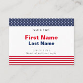 QRコード選エレガント挙キャンペーン名刺 名刺 (正面)