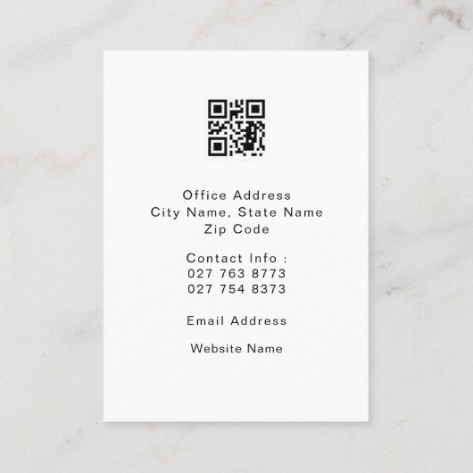 QRコード選エレガント挙キャンペーン名刺 名刺 (裏面)