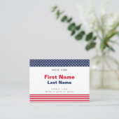 QRコード選エレガント挙キャンペーン名刺 名刺 (スタンド正面)