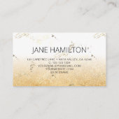 QRコード金ゴールドテクスチャ名刺 名刺 (裏面)