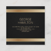 QRコード金ゴールドプロフモダンァイル スクエア名刺 (裏面)