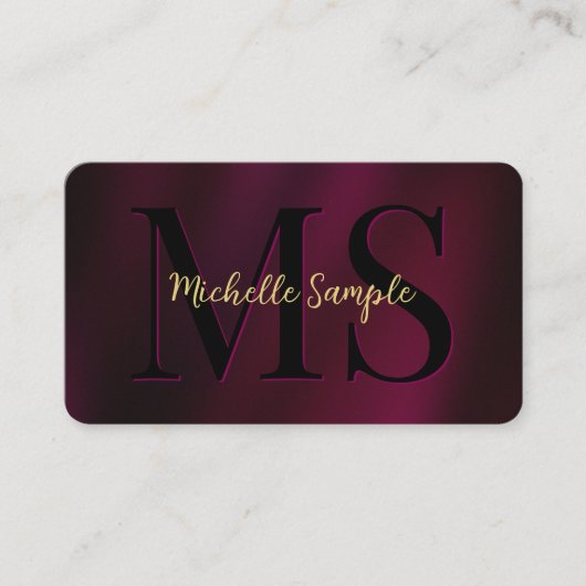 QRコード金ゴールド文字名ラグジュアリーラウンドコーナー 名刺 (正面)