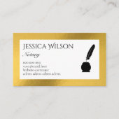 QRコード金ゴールド箔公証人ライタビジネスカード 名刺 (正面)